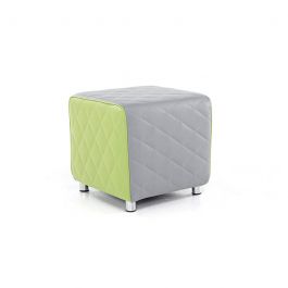 Breakout Seating - 1 Seater Square Grey/Lime