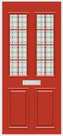 Door Covers Window Panel - Red