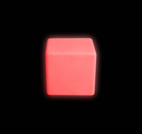 Colour Changing LED Cube Stool 400 x 400 x 400mm