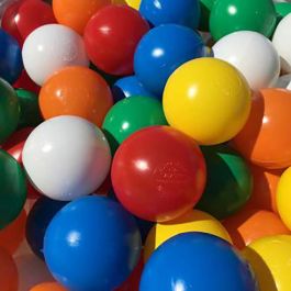 75mm Plastic Balls 6 Colour Mix